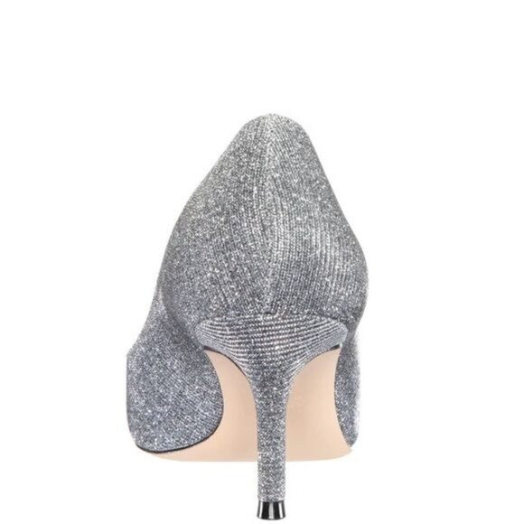 NINA Charcoal Metallic Textured Mid Heel Classic Pump Size 6 W - Picture 3 of 11